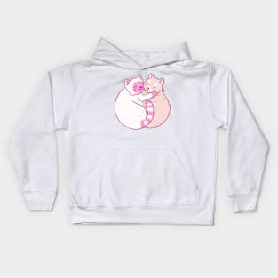 Cute cats hug Kids Hoodie